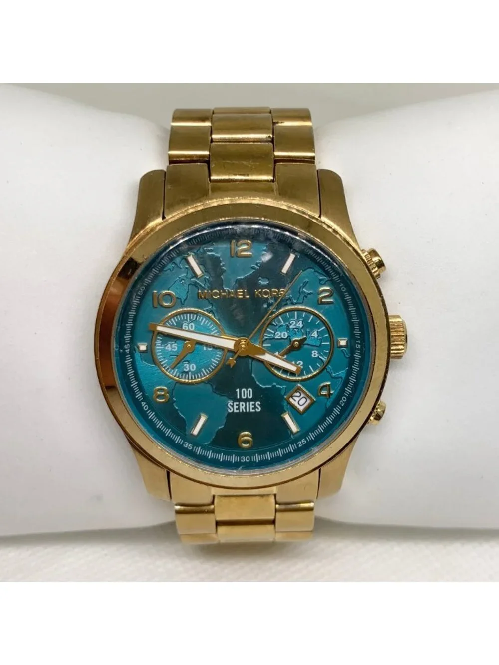 Michael Kors Hunger Stop Mid Size 100 Series MK5815 date Watch Women 6.5” runnin